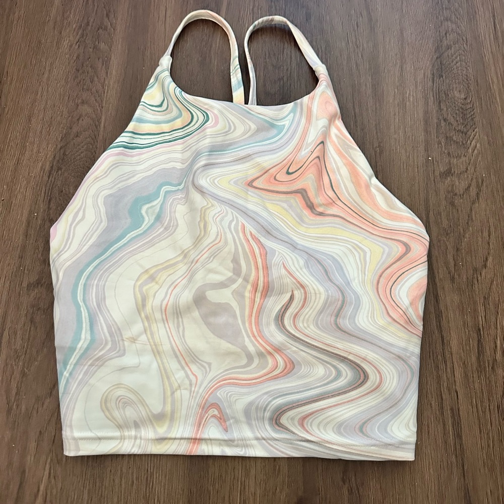 Old navy pastel swirl active tank top